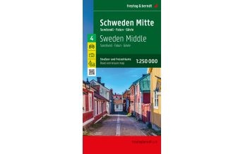 f&b Straßenkarten Schweden Mitte, Straßen- und Freizeitkarte 1:250.000, freytag & berndt Freytag-Berndt und Artaria