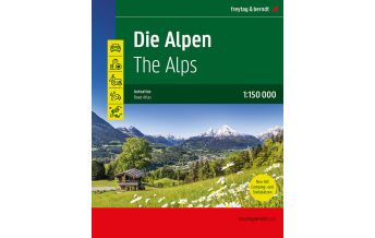 f&b Straßenkarten Atlas der Alpen, Autoatlas 1:150.000 Freytag-Berndt und Artaria