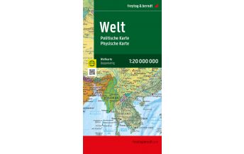 f&b Road Maps Weltkarte, politisch - physisch, 1:20.000.000, gefaltet, freytag & berndt Freytag-Berndt und Artaria