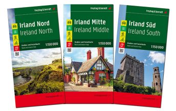 f&b Straßenkarten Irland, Straßen- und Freizeitkarten-Set 1:150.000, freytag & berndt Freytag-Berndt und Artaria