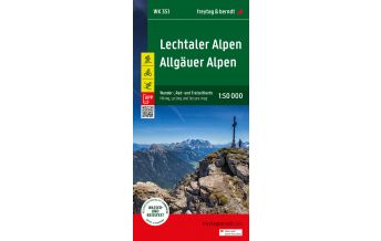 f&b Wanderkarten Lechtaler Alpen - Allgäuer Alpen, Wander-, Rad- und Freizeitkarte 1:50.000, freytag & berndt, WK 351 Freytag-Berndt und Artaria