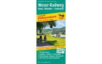 f&b Cycling Maps Weser-Radweg, Radtourenkarte 1:50.000 Freytag-Berndt und ARTARIA
