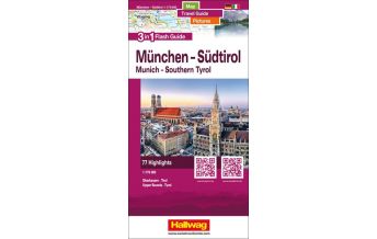 Road Maps Austria München-Südtirol-Oberbayern-Tirol Flash Guide Strassenkarte 1:175 000 Hallwag Verlag