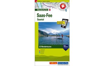 Hiking Maps Switzerland Hallwag Wanderkarte Saas Fee Hallwag Verlag