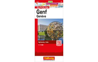 Stadtpläne Genf 3 in 1 City Map Hallwag Verlag