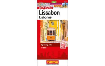 Stadtpläne Lissabon 3 in 1 City Map Hallwag Verlag