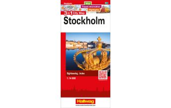 City Maps Stockholm 3 in 1 City Map Hallwag Verlag