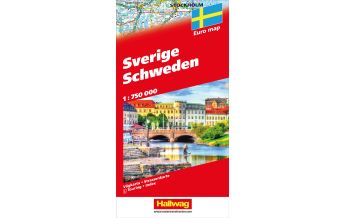 Schweden Strassenkarte 1:750'000 Hallwag Verlag