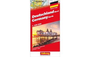 Road Maps Deutschland Nord Strassenkarte 1:500 000 Hallwag Verlag