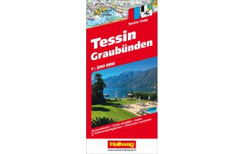 Road Maps Tessin und Graubünden Strassenkarte 1:200 000 Hallwag Verlag