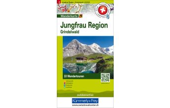 Jungfrau Region, Grindelwald Touren-Wanderkarte Nr. 4 Hallwag Verlag