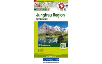 Wanderkarten Schweiz & FL Jungfrau Region, Grindelwald Touren-Wanderkarte Nr. 4 Hallwag Verlag