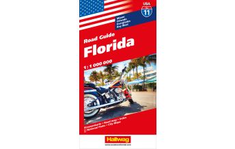 Road Maps Florida Nr. 11 USA Road Guide 1:1 Mio. Hallwag Verlag