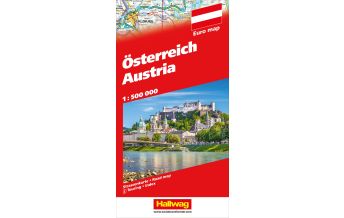 Road Maps Austria Österreich Strassenkarte 1:500 000 Hallwag Verlag