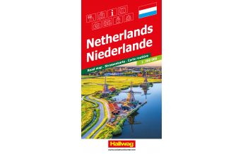 Road Maps Netherlands Niederlande Strassenkarte 1:200 000 Hallwag Verlag