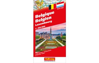 Road Maps Luxembourg Belgien / Luxemburg Strassenkarte 1:250 000 Hallwag Verlag