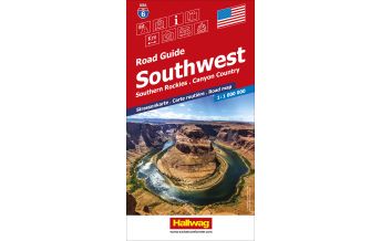 Road Maps North and Central America Southwest, Southern Rockies, Canyon Country Strassenkarte 1:1 Mio, Road Guide Nr. 6 Hallwag Verlag