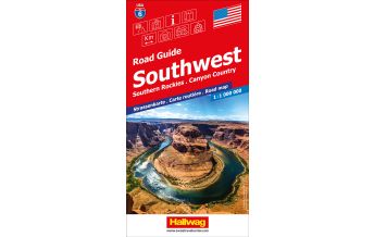 Road Maps North and Central America Southwest, Southern Rockies, Canyon Country Strassenkarte 1:1 Mio, Road Guide Nr. 6 Hallwag Verlag