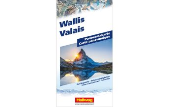 Straßenkarten Wallis Panoramakarte Hallwag Verlag