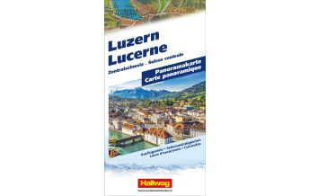 Road Maps Luzern, Zentralschweiz, Panoramakarte Hallwag Verlag