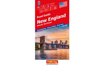 Straßenkarten Großbritannien New England Strassenkarte 1:1 Mio., Road Guide Nr. 4 Hallwag Verlag