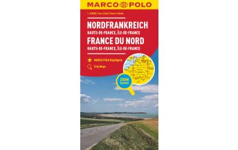 MARCO POLO Karte Frankreich Hauts-de-France, Île-de-France 1:250 000 Mairs Geographischer Verlag Kurt Mair GmbH. & Co.