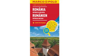 Road Maps Romania MARCO POLO Länderkarte Rumänien, Republik Moldau 1:800 000 Mairs Geographischer Verlag Kurt Mair GmbH. & Co.