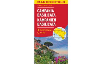 Road Maps MARCO POLO Straßenkarte Italien 12, Kampanien, Basilicata 1:200 000 Mairs Geographischer Verlag Kurt Mair GmbH. & Co.