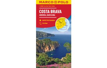Road Maps Marco Polo Regionalkarte Spanien, Costa Brava, Andorra, Perpignan, Barcelona 1:200 000 Mairs Geographischer Verlag Kurt Mair GmbH. & Co.