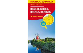 Straßenkarten MARCO POLO Straßenkarte 3 Deutschland, Niedersachsen - Bremen - Hamburg 1:200 000 Mairs Geographischer Verlag Kurt Mair GmbH. & Co.