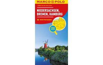 Straßenkarten MARCO POLO Straßenkarte 3 Deutschland, Niedersachsen - Bremen - Hamburg 1:200 000 Mairs Geographischer Verlag Kurt Mair GmbH. & Co.