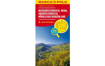 Road Maps MARCO POLO Regionalkarte Österreich Blatt 1, Niederösterreich - Wien 1:200 000 Mairs Geographischer Verlag Kurt Mair GmbH. & Co.