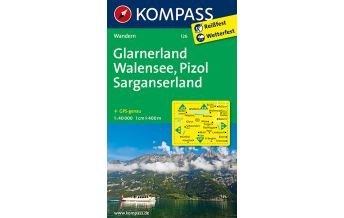 Wanderkarten Schweiz & FL Glarnerland - Walensee - Pizol - Sarganserland Kompass-Karten GmbH