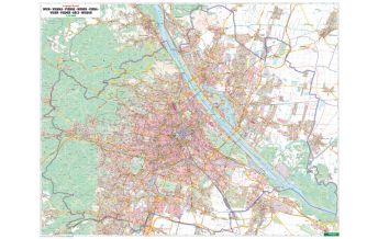 Austria Wandkarte: Wien Gesamtplan 1:25.000 Freytag-Berndt und Artaria