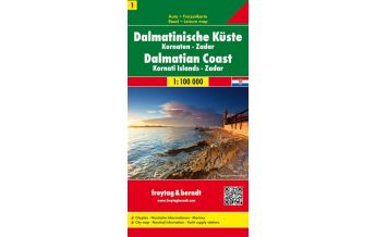 f&b Road Maps freytag & berndt Auto + Freizeitkarte Dalmatinische Küste Blatt 1, Kornaten - Zadar 1:100.000 Freytag-Berndt und ARTARIA