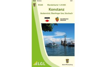 Hiking Maps Germany W269 Wanderkarte 1:25 000 Konstanz Landesvermessungsamt Baden-Württemberg