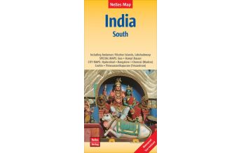 Road Maps Nelles Map Landkarte India: South | Indien: Süd | Inde: Sud | India: Sur Nelles-Verlag