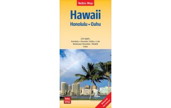 Straßenkarten Nelles Map Hawaii: Honolulu, Oahu Nelles-Verlag