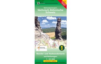 Wanderkarten Wander- und Radwanderkarte 17 Deutschland Außeralpin - Nationalparkregion Sächsisch-Böhmische Schweiz 1:33.000 Landesamtvermessungsamt Sachsen