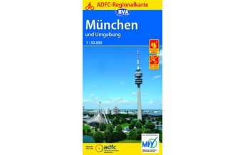 Radkarten ADFC-Regionalkarte München und Umgebung, 1:75.000 BVA BikeMedia