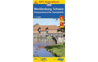 Radkarten ADFC-Regionalkarte Mecklenburgische Schweiz Vorpommersche Flusslandschaft, 1:75.000 BVA BikeMedia