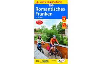 Radkarten ADFC-Regionalkarte Romantisches Franken 1:60.000 BVA BikeMedia