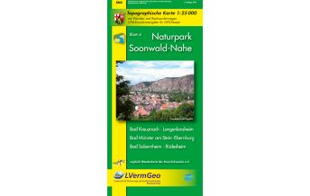 Hiking Maps Germany Naturpark Soonwald-Nahe /Bad Kreuznach, Langenlohnsheim, Bad Münster am Stein-Ebernburg, Bad Sobernheim, Rüdesheim (WR) Landesvermessungsamt Rheinland-Pfalz