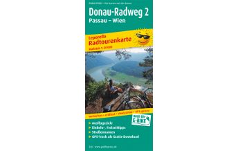 f&b Wanderkarten Donau-Radweg 2, Passau - Wien, Radtourenkarte 1:50.000 Freytag-Berndt und ARTARIA
