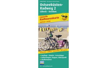 f&b Cycling Maps Ostseeküsten-Radweg 2, Lübeck - Usedom, Radtourenkarte 1:50.000 Freytag-Berndt und ARTARIA