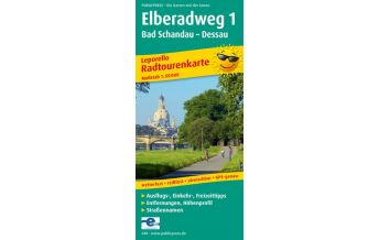 f&b Radkarten Elberadweg 1, Bad Schandau - Dessau, Radtourenkarte 1:50.000 Freytag-Berndt und ARTARIA