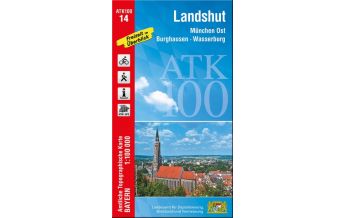 Wanderkarten Bayern Bayerische ATK100-14, Landshut 1:100.000 LDBV