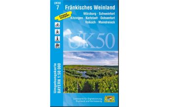 Wanderkarten Bayern UK50-7, Fränkisches Weinland 1:50.000 LDBV