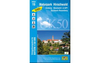 Hiking Maps Bavaria UK50-19 Naturpark Hirschwald LDBV