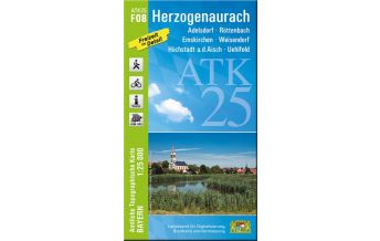 Hiking Maps Bavaria ATK25-F08 Herzogenaurach (Amtliche Topographische Karte 1:25000) LDBV